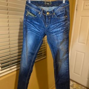 Express ReRock Embellished Denim Jeans Size 27